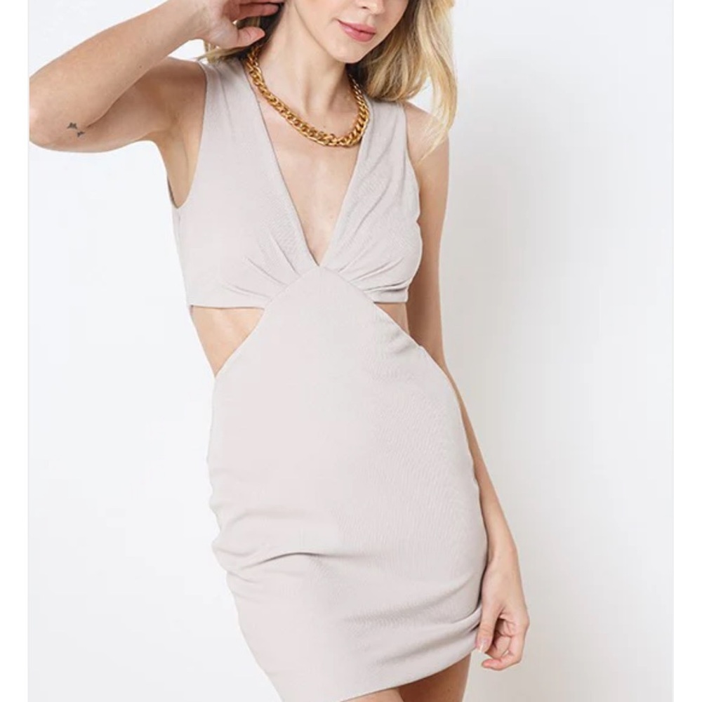 ILLA ILLA Backless Cream Dress